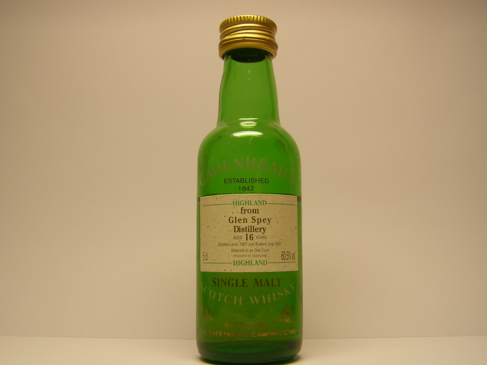 SMSW 16yo 1981-1997 "Cadenhead´s" 5cl 60,5%vol.